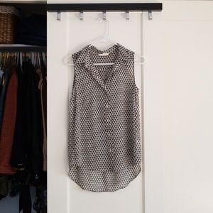 H&M Sheer Print Sleeveless Top